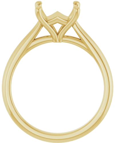 Sužadėtuvių Žiedas „Solitaire“ 14k yellow gold Square 7mm (2)