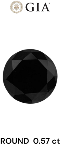 0.57 carat Fancy Black-VVS2 Excellent cut Natūralus Round Deimantas (1)