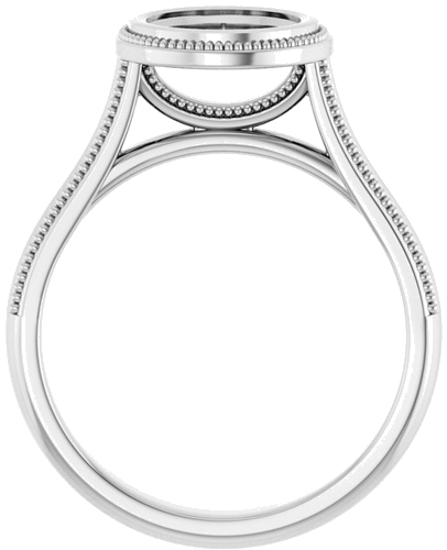 Sužadėtuvių Žiedas „Solitaire“ 585 Baltojo Aukso Round 7.4mm (2)