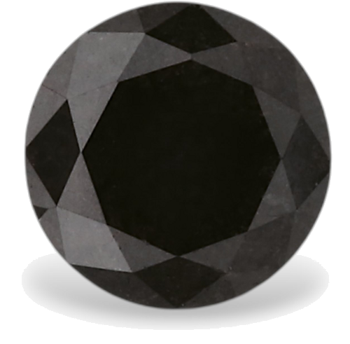 0.45 carat Fancy Black-VVS2 Excellent cut Natūralus Round Deimantas (1)