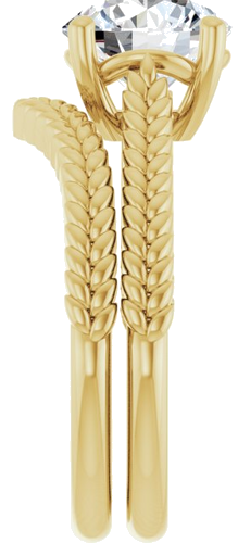 Sužadėtuvių Žiedas „Solitaire“ 14k yellow gold Round 8mm (9)