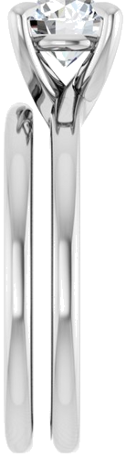 Sužadėtuvių Žiedas 14k white gold Round 6.5mm (9)