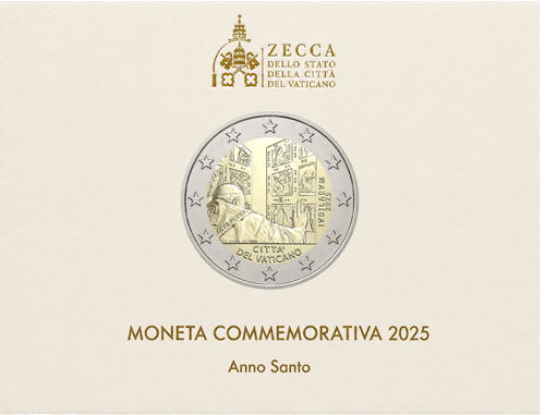 2025 Vatikanas Jubiliejus 2 eurų moneta (3)