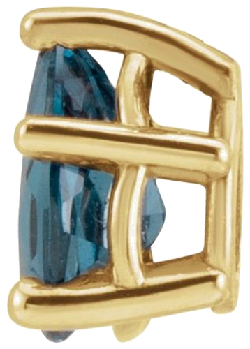 14K Yellow 9x6 mm Pear Solitaire Slide Pendant Mounting (8)