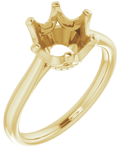 Sužadėtuvių Žiedas „Solitaire“ 14k yellow gold Round 8.8mm (1)
