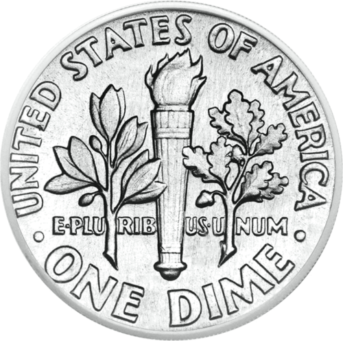 10 Cents/1 Dime Roosevelt (1946-1964) US Silver Coin (2)