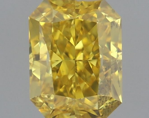 0.51 carat Fancy Vivid Yellow-SI1 Natūralus Radiant Deimantas (1)