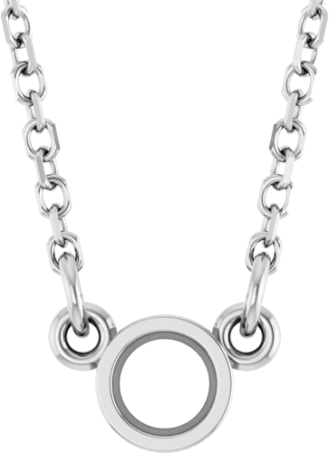 Pakabukas „Bezel-Set Solitaire Birthstone“ 925 Sidabro Round 3mm (1)