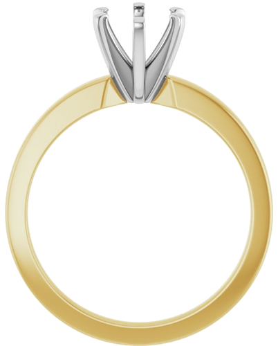 Sužadėtuvių Žiedas „Solitaire“ 14k yellow/white gold Oval 8mm x 6mm (2)