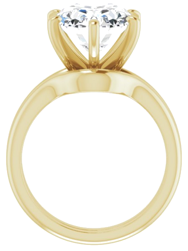 Sužadėtuvių Žiedas „Solitaire“ 10k yellow gold Oval 12mm x 10mm (7)
