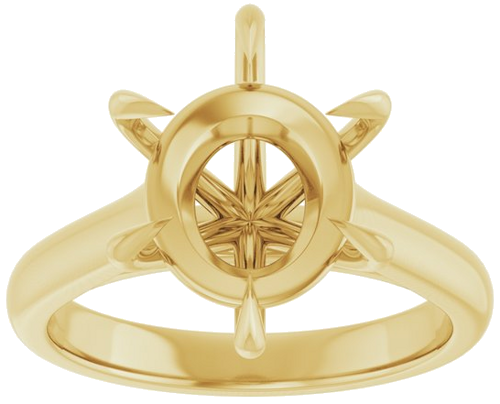 Sužadėtuvių Žiedas „Claw-Prong“ 14k yellow gold Oval 12mm x 10mm (3)