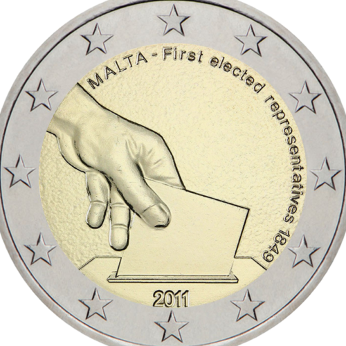 2011 Malta First elections in Malta 2 euro coin (2)