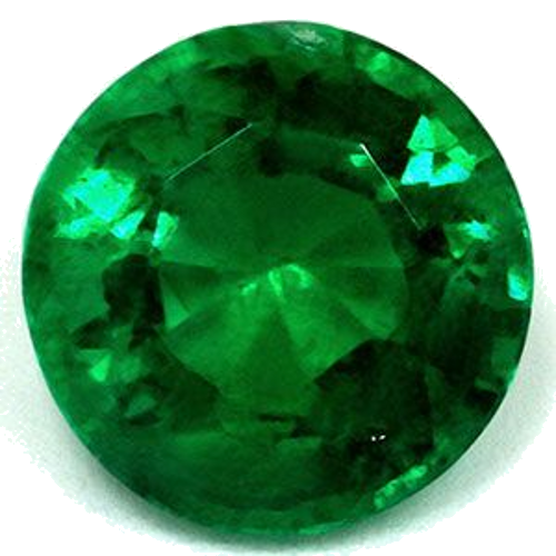 0.91 carat GREEN Round Smaragdas (1)