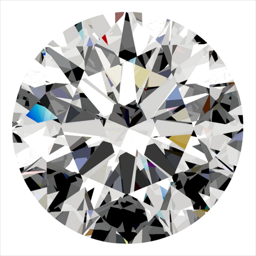 0.42 carat F-VVS2 Excellent cut Natūralus Round Deimantas (1)