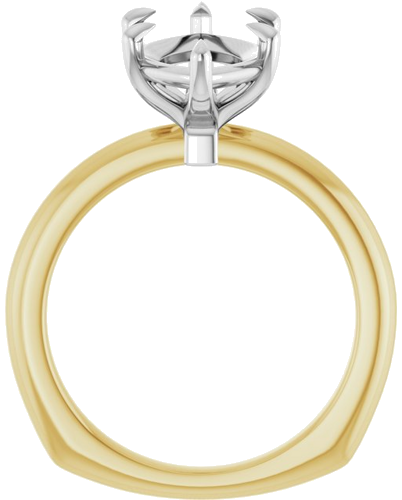 Sužadėtuvių Žiedas „Claw-Prong Euro Shank“ 14k yellow/white gold Marquise 16mm x 8mm (2)