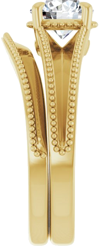 Sužadėtuvių Žiedas „Claw-Prong Solitaire“ 14k yellow gold Round 6.5mm (9)