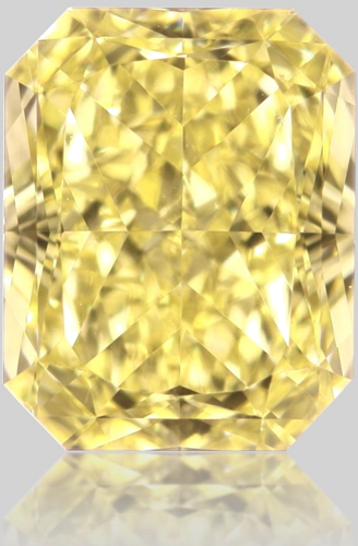 0.44 carat Fancy Intense Yellow-VS1 Natūralus Radiant Deimantas (1)