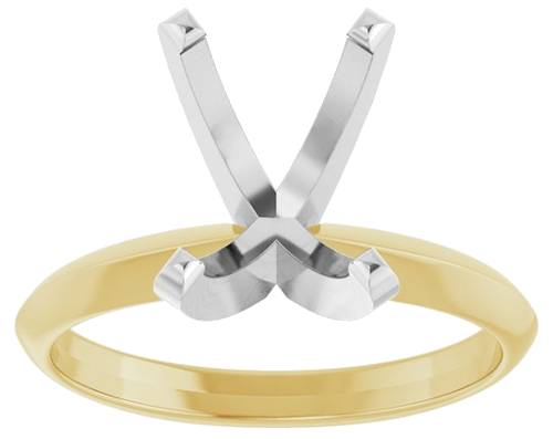 Sužadėtuvių Žiedas „Lightweight Solitaire“ 14k yellow/white gold Elongated Cushion 10mm x 8mm (3)