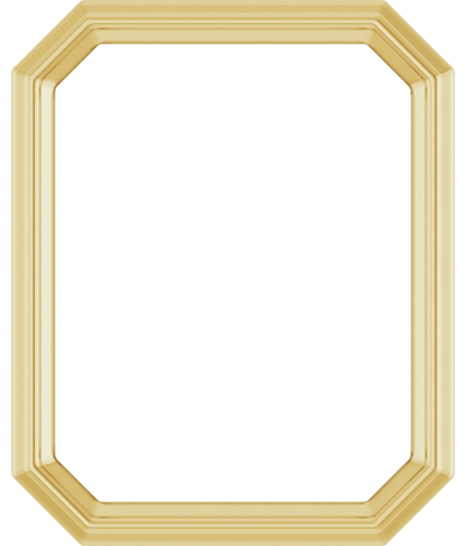 14K Yellow 9x7 mm Emerald Bezel-Set Slide Pendant Mounting (1)