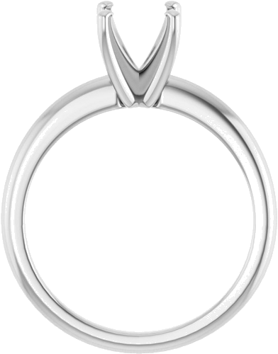 Platinum  7 mm Round Solitaire Engagement Ring Mounting (2)