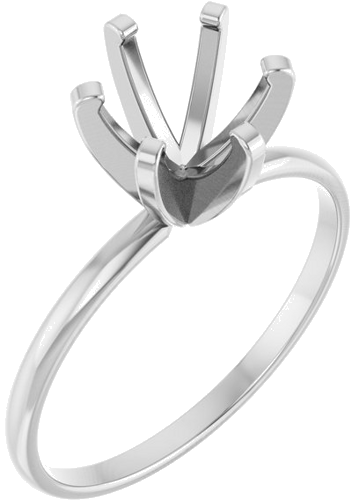 Sužadėtuvių Žiedas „Solitaire“ 14k white gold Round 7mm (1)