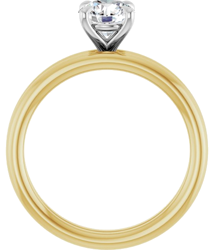 Sužadėtuvių Žiedas „Claw-Prong Solitaire“ 14k yellow/white gold Round 6mm (7)
