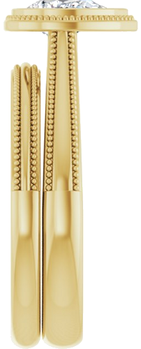 Sužadėtuvių Žiedas „Bezel-Set Solitaire“ 18k yellow gold Pear 7mm x 5mm (9)