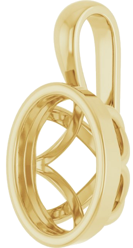 14K Yellow 10x8 mm Oval Pendant Mounting (2)