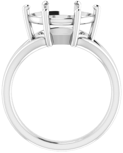 Sužadėtuvių Žiedas „Solitaire“ 14k white gold Oval 12mm x 10mm (2)