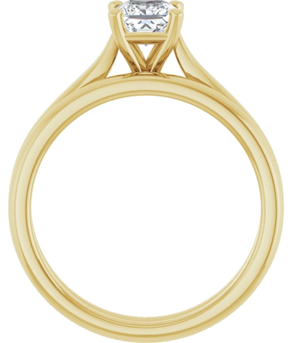 Sužadėtuvių Žiedas „Solitaire“ 585 Geltonojo Aukso Square 4.5mm (7)