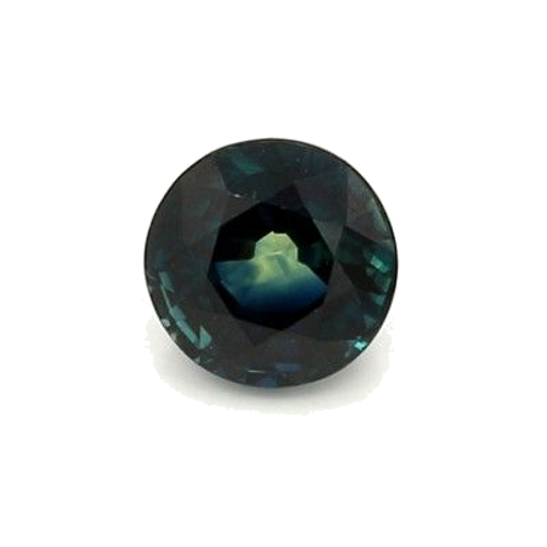 0.96 carat BLUE BRILLIANTSTEP cut Round Safyras (1)