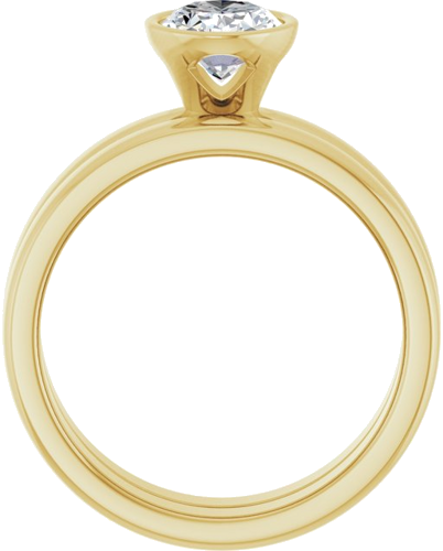 Sužadėtuvių Žiedas „Bezel-Set Solitaire“ 14k yellow gold Oval 8mm x 6mm (7)