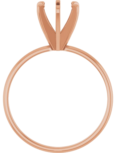 Sužadėtuvių Žiedas „Solitaire“ 14k rose gold Round 6.5mm (2)