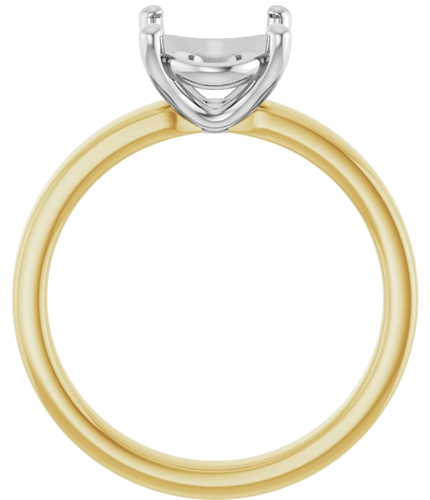 Sužadėtuvių Žiedas „Solitaire“ 14k yellow/white gold Oval 10mm x 8mm (2)