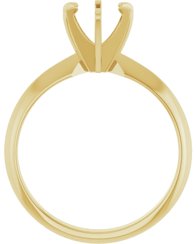 14K Yellow 6.4 mm Round Solitaire Engagement Ring Mounting (2)
