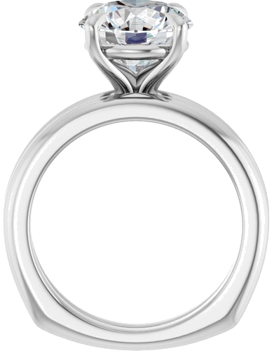 Sužadėtuvių Žiedas „Claw-Prong Euro Shank“ 14k white gold Round 9.4mm (7)