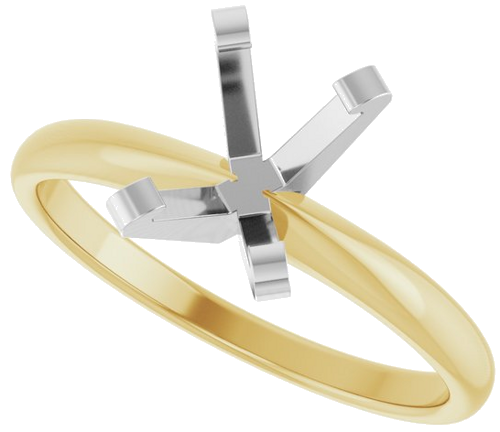 Sužadėtuvių Žiedas „Solitaire“ 14k yellow/white gold Emerald 7.5mm x 5.5mm (5)