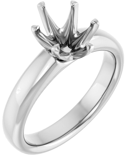 Sužadėtuvių Žiedas „Solstice Solitaire®“ 14k white gold Oval 9mm x 7mm (1)