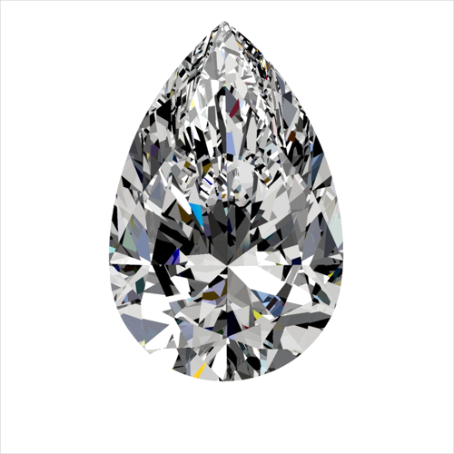 0.41 carat E-SI1 Natūralus Pear Deimantas (1)