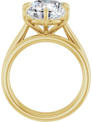 Sužadėtuvių Žiedas „Claw-Pong“ 14k yellow gold Round 11mm (7)