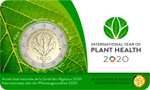 2020 Belgium Plant protection 2 euro BU coin on the card (1)
