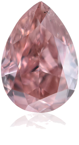 0.2 carat Fancy Orangey Pink-SI2 Natūralus Pear Deimantas (1)