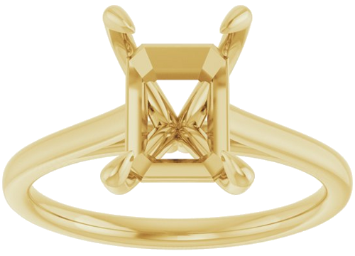 Sužadėtuvių Žiedas „Claw-Prong Solitaire“ 10k yellow gold Emerald 9mm x 7mm (3)