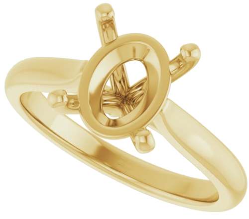 Sužadėtuvių Žiedas 14k yellow gold Oval 10mm x 8mm (5)