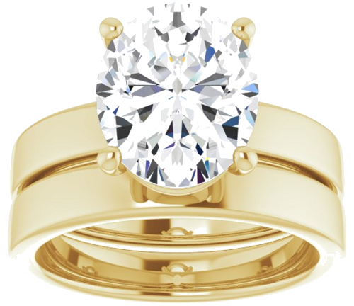 Sužadėtuvių Žiedas „Solitaire“ 14k yellow gold Oval 11mm x 9mm (8)