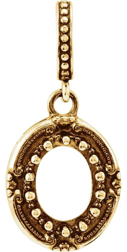 14K Yellow 9x7 mm Oval Victorian-Style Pendant Mounting (1)