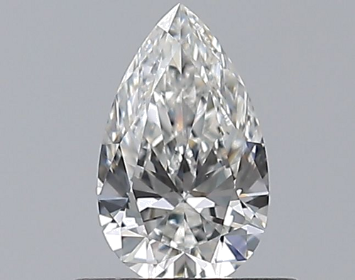 0.51 carat F-VVS2 Natūralus Pear Deimantas (1)