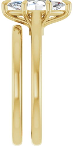 Sužadėtuvių Žiedas „Claw-Pong“ 14k yellow gold Marquise 10.5mm x 5.5mm (9)