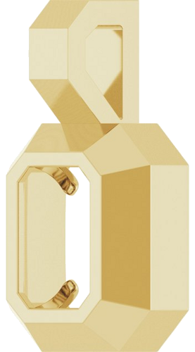 Pakabukas „Back-Set Solitaire“ 14k yellow gold Emerald 7mm x 5mm (2)