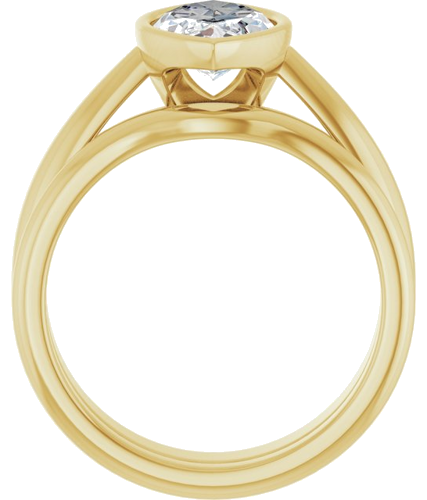Sužadėtuvių Žiedas „Bezel-Set Solitaire“ 14k yellow gold Marquise 13mm x 6.5mm (7)